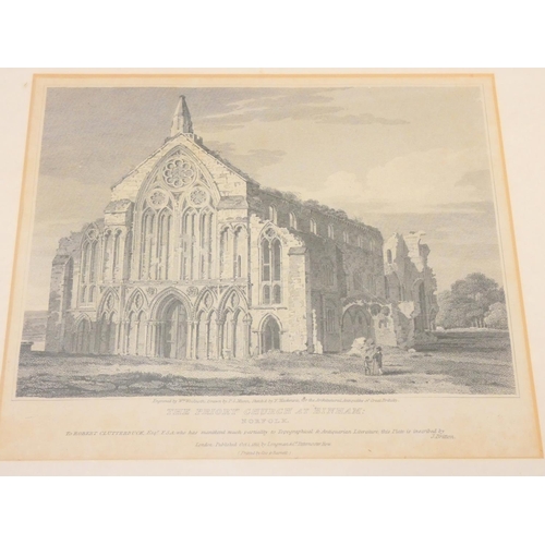 148 - J. HARRIS AFTER T. KIRKPATRICK. The North East Prospect of the Cathedral Church of Norwich. Ant... 