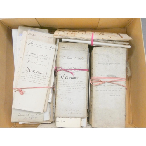 157 - Documents & Ephemera - Cheshire.  19th-early 20th century. Bundles of legal documents,... 