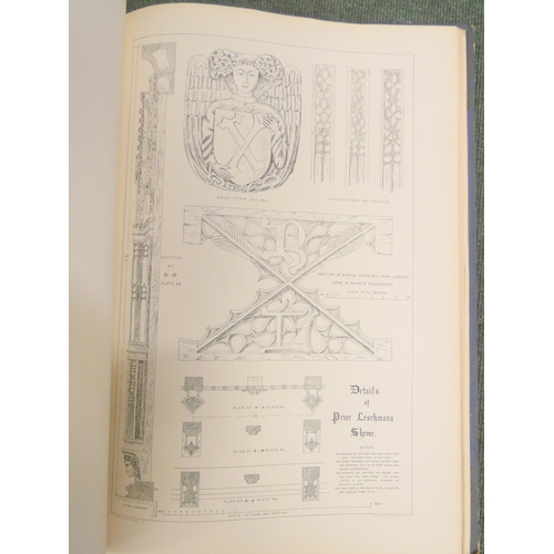 162 - HODGES CHARLES CLEMENT.  The Abbey of St. Andrew Hexham, A Monograph. Rubricated col. title, subscri... 