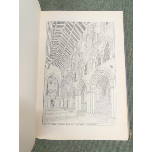 162 - HODGES CHARLES CLEMENT.  The Abbey of St. Andrew Hexham, A Monograph. Rubricated col. title, subscri... 