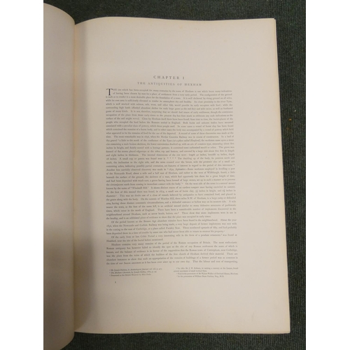 162 - HODGES CHARLES CLEMENT.  The Abbey of St. Andrew Hexham, A Monograph. Rubricated col. title, subscri... 