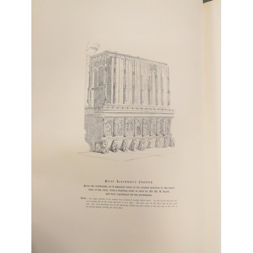 162 - HODGES CHARLES CLEMENT.  The Abbey of St. Andrew Hexham, A Monograph. Rubricated col. title, subscri... 