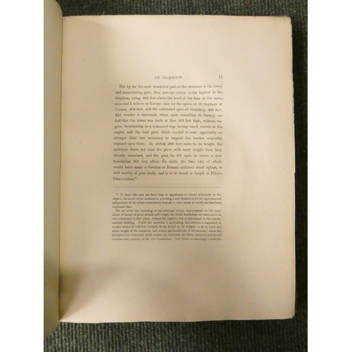 164 - MCLELLAN ARCHIBALD.  Essay on the Cathedral Church of Glasgow & A History of the See. ... 