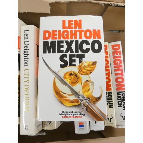 181 - DEIGHTON LEN.  1st eds. in d.w's of the trilogy -  Berlin Game, Mexico Set & London Match; also ... 