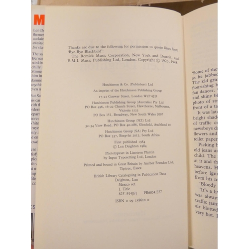 181 - DEIGHTON LEN.  1st eds. in d.w's of the trilogy -  Berlin Game, Mexico Set & London Match; also ... 