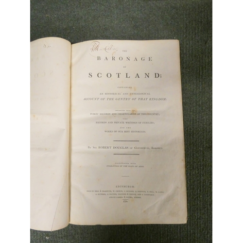 201 - DOUGLAS SIR ROBERT, of Glenbervie.  The Baronage of Scotland Containing an Historical &... 