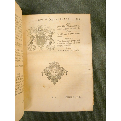 202 - COLLINS ARTHUR.  The English Baronage or An Historical Account of the Lives & Most Memorable Act... 