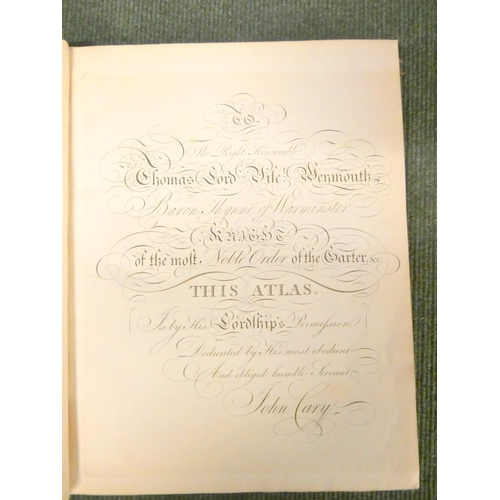 203 - CARY JOHN.  Cary's New & Correct English Atlas Being a New Set of County Maps from Act... 