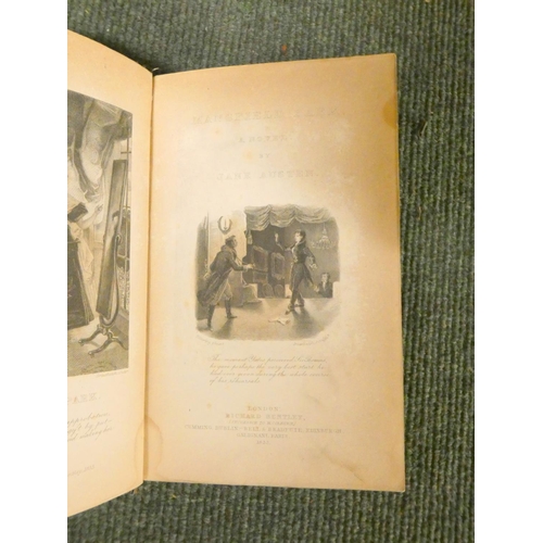 205 - AUSTEN JANE.  Mansfield Park, A Novel. Eng. frontis & title vignette. 12mo. Dark half ... 