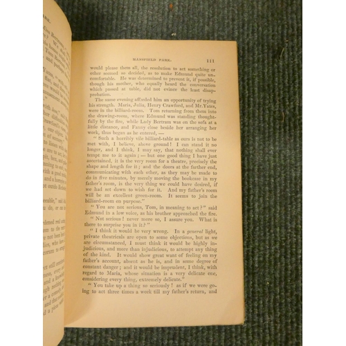 205 - AUSTEN JANE.  Mansfield Park, A Novel. Eng. frontis & title vignette. 12mo. Dark half ... 