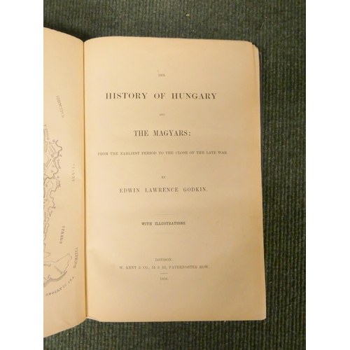 206 - GODKIN EDWIN LAWRENCE.  The History of Hungary & the Magyars. Frontis map & eng. t... 