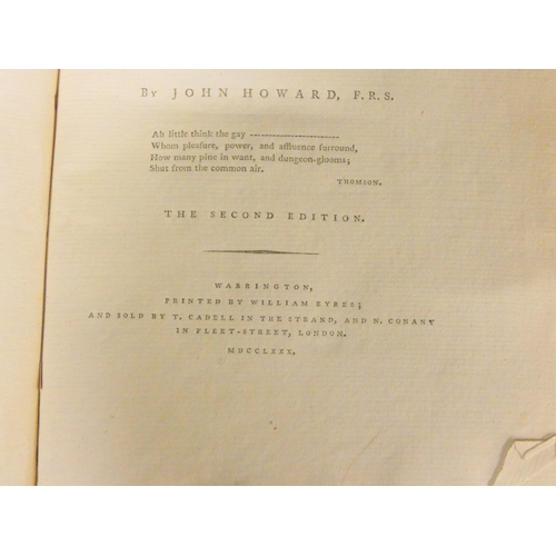 209 - HOWARD JOHN.  The State of the Prisons in England & Wales With Preliminary Observation... 