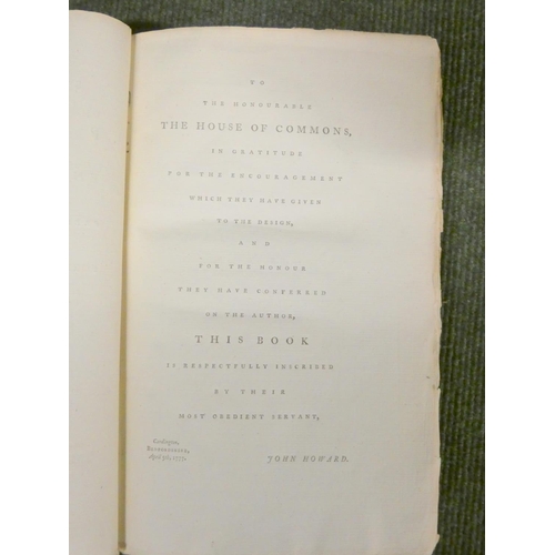 209 - HOWARD JOHN.  The State of the Prisons in England & Wales With Preliminary Observation... 