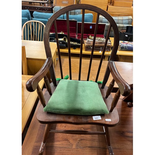 593 - Mahogany child's rocking chair