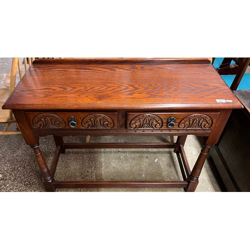 626 - Oak carved hall table