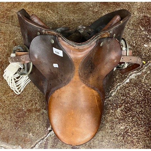 629 - Leather horse riding saddle