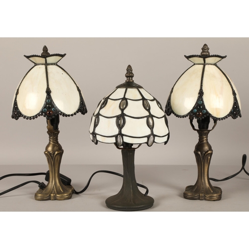 536 - Three Tiffany style table lamps