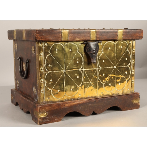 545 - Small trunk with hammered brass design