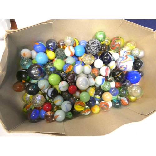 261 - Large box of vintage marbles.