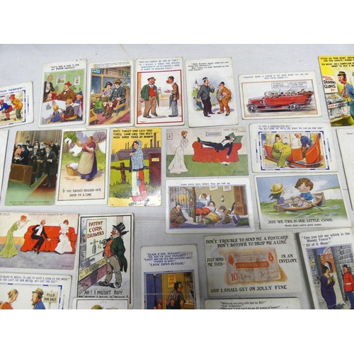 274 - Large collection of novelty postcards to include Donald McGill.