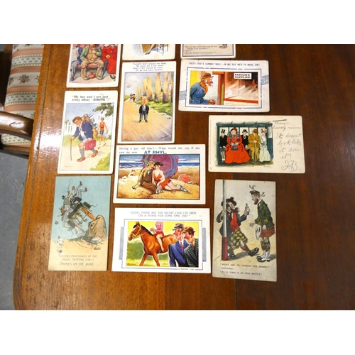 274 - Large collection of novelty postcards to include Donald McGill.