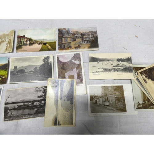 275 - Vintage Lakeland postcards to include Windermere, Buttermere, Bowness ferry etc.