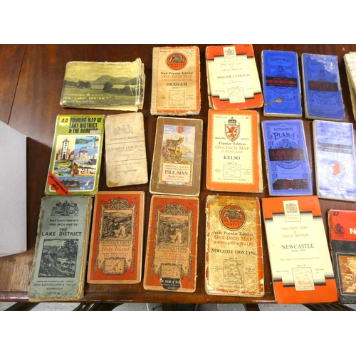 283 - Small box of vintage folding maps.