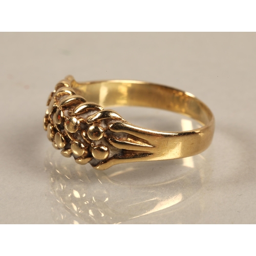 72 - 9ct gold ring, size O/P, 2.5g