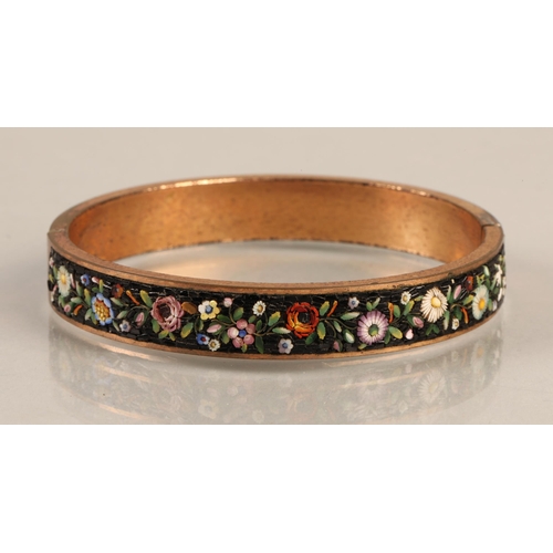 98 - Micromosaic flower design bangle