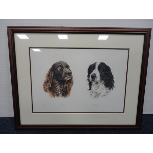 101 - After John GouldSet of six prints of game birds and waterfowl, dog portrait prints by Hilary Keating... 