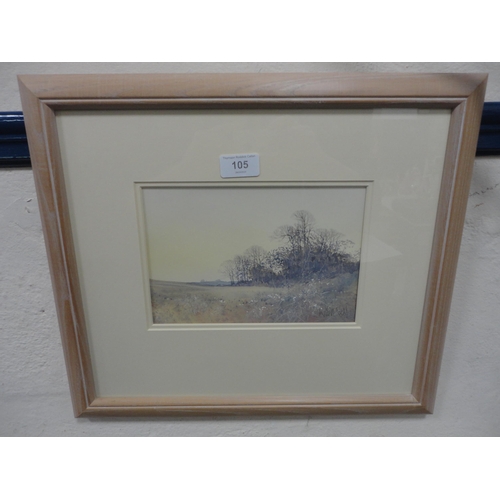 105 - William NealGalloway DawnSigned, watercolour, with Maxwelltown Gallery label verso.... 