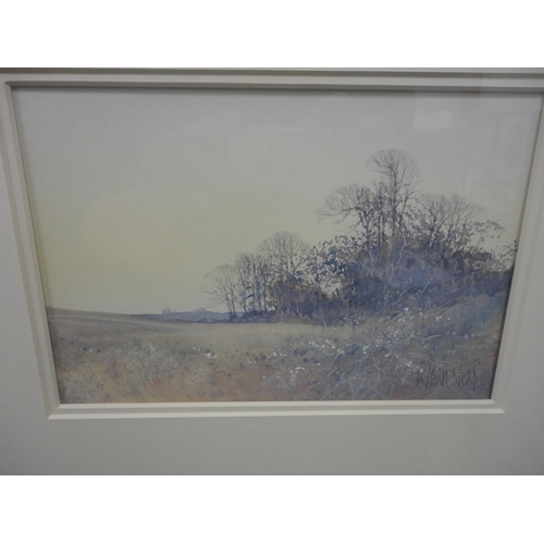 105 - William NealGalloway DawnSigned, watercolour, with Maxwelltown Gallery label verso.... 