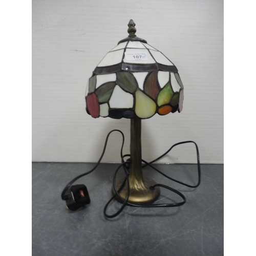 107 - Pair of Tiffany-style table lamps with shades.  (2)