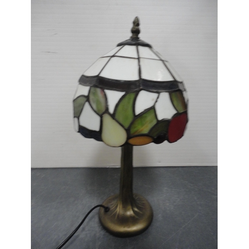 107 - Pair of Tiffany-style table lamps with shades.  (2)