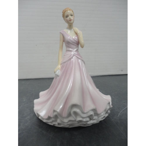 108 - Five modern Royal Doulton figures to include 'Alexandra', 'Laurie', 'Karen', 'Natalie', and 'Kate'.