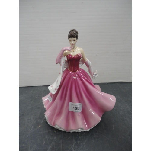 108 - Five modern Royal Doulton figures to include 'Alexandra', 'Laurie', 'Karen', 'Natalie', and 'Kate'.