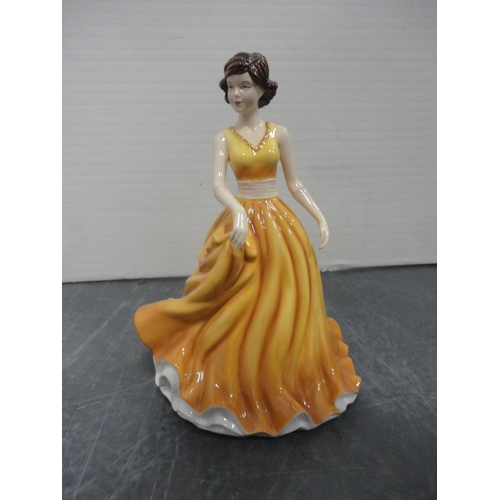 108 - Five modern Royal Doulton figures to include 'Alexandra', 'Laurie', 'Karen', 'Natalie', and 'Kate'.