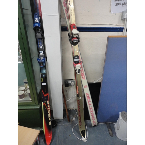 119 - Pair of Kastle skis and a pair of Dynastar Kevlar skis.