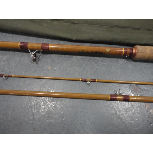 122 - Three fishing rods to include Seahorse Legend and Milbro.  (3)