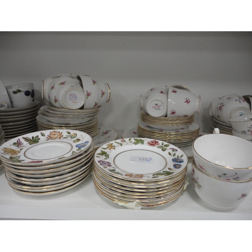 125 - Part tea sets to include Royal Worcester 'Virginia' pattern, Crown Staffordshire, Royal Worcester 'E... 