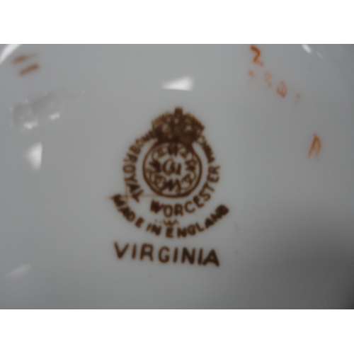 125 - Part tea sets to include Royal Worcester 'Virginia' pattern, Crown Staffordshire, Royal Worcester 'E... 