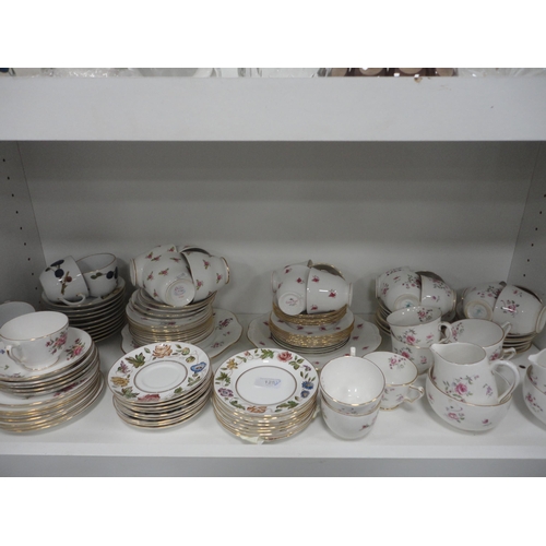 125 - Part tea sets to include Royal Worcester 'Virginia' pattern, Crown Staffordshire, Royal Worcester 'E... 