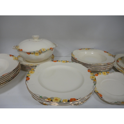 130 - Alfred Meakin 'Royal Marigold' pattern dinnerwares (one shelf).