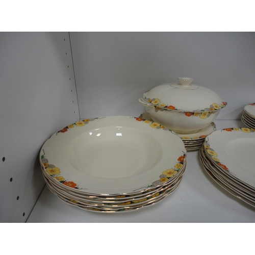 130 - Alfred Meakin 'Royal Marigold' pattern dinnerwares (one shelf).