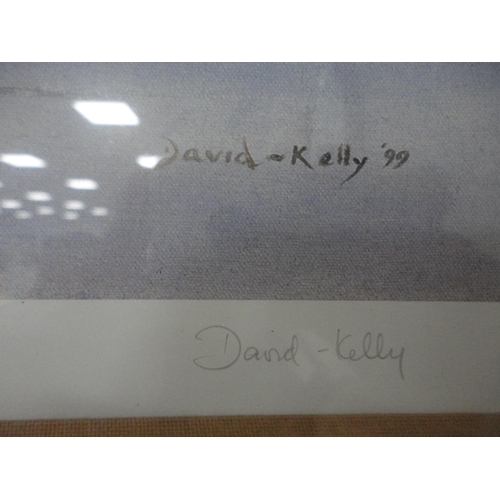 143 - David KellyDisturbed CrossingPencil signed limited edition print, no. 3/495, framed and glazed.... 