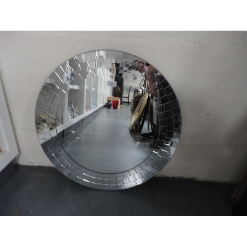 147 - Two modern Venetian-style unframed wall mirrors.  (2)