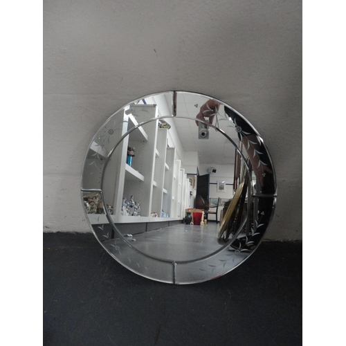 147 - Two modern Venetian-style unframed wall mirrors.  (2)