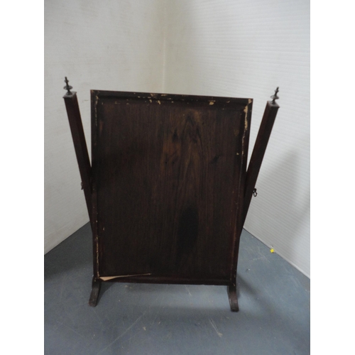 153 - Antique mahogany swing dressing mirror.