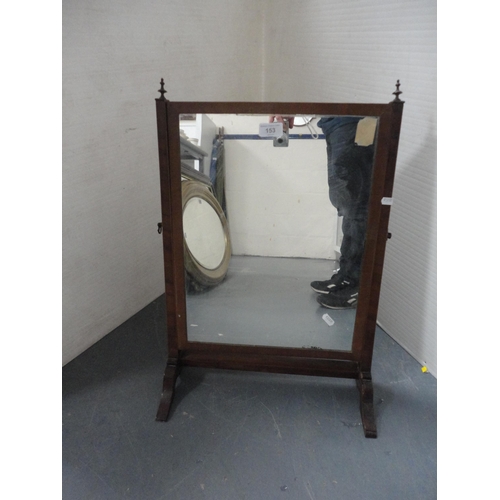 153 - Antique mahogany swing dressing mirror.