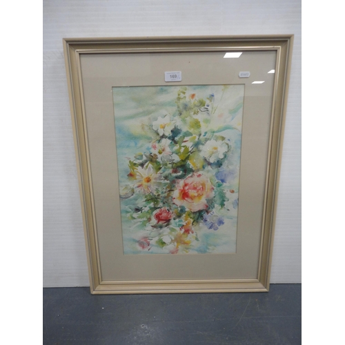 169 - May Hutchison'Some Flowers'Watercolour and a watercolour by Ken Lochhead.  (2)... 